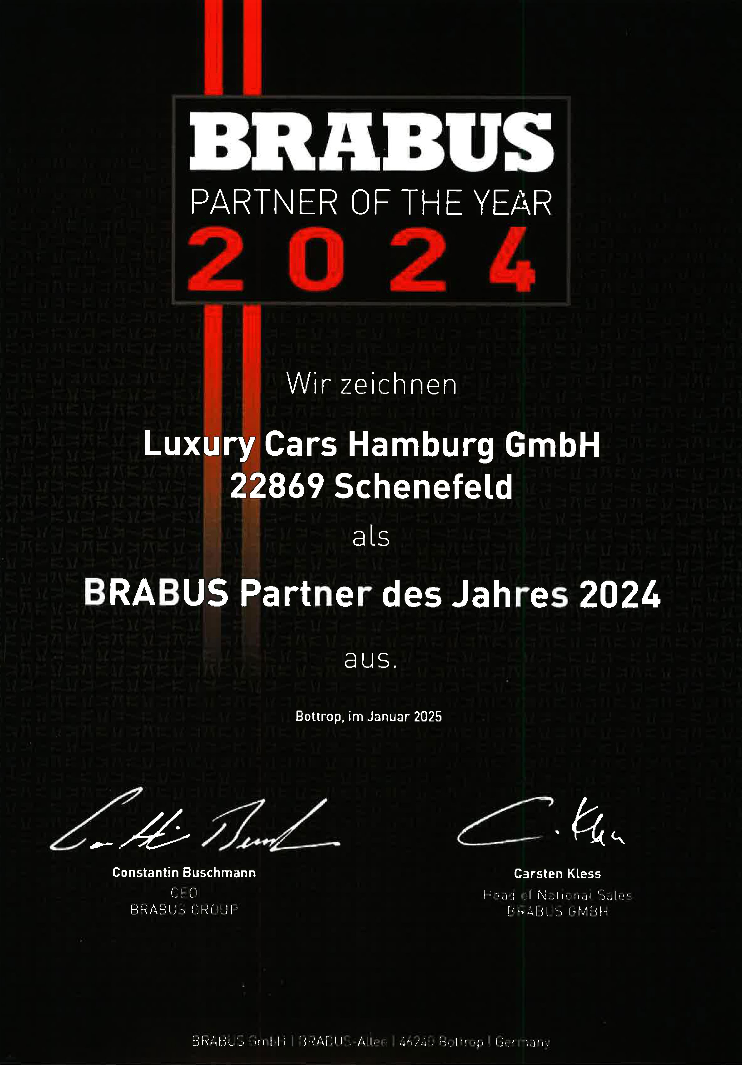BRABUS Partner des Jahres 2024